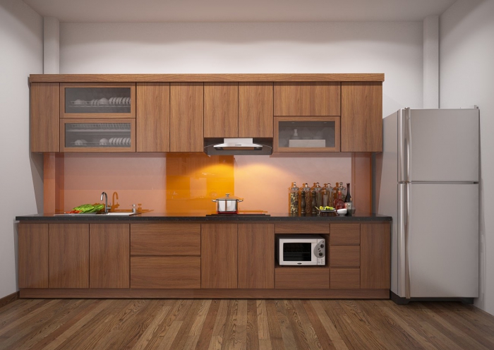 TỦ BẾP INOX CÁNH  MELAMIN